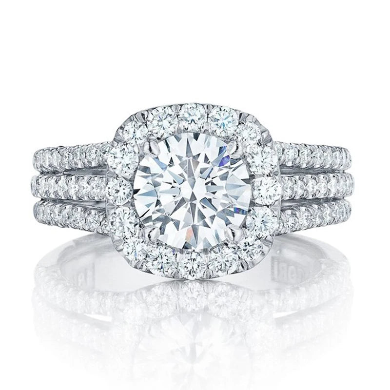 Rings with Brilliant Cubic Zirconia Luxury Engagement Rings Fashion Wedding .