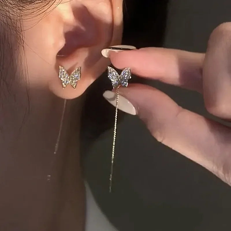 Fashion Gold Color Pearl Irregular for Women Korean Design Rhinestone Round Geometric Earring Trendy Party Girls Gifts Jewelry